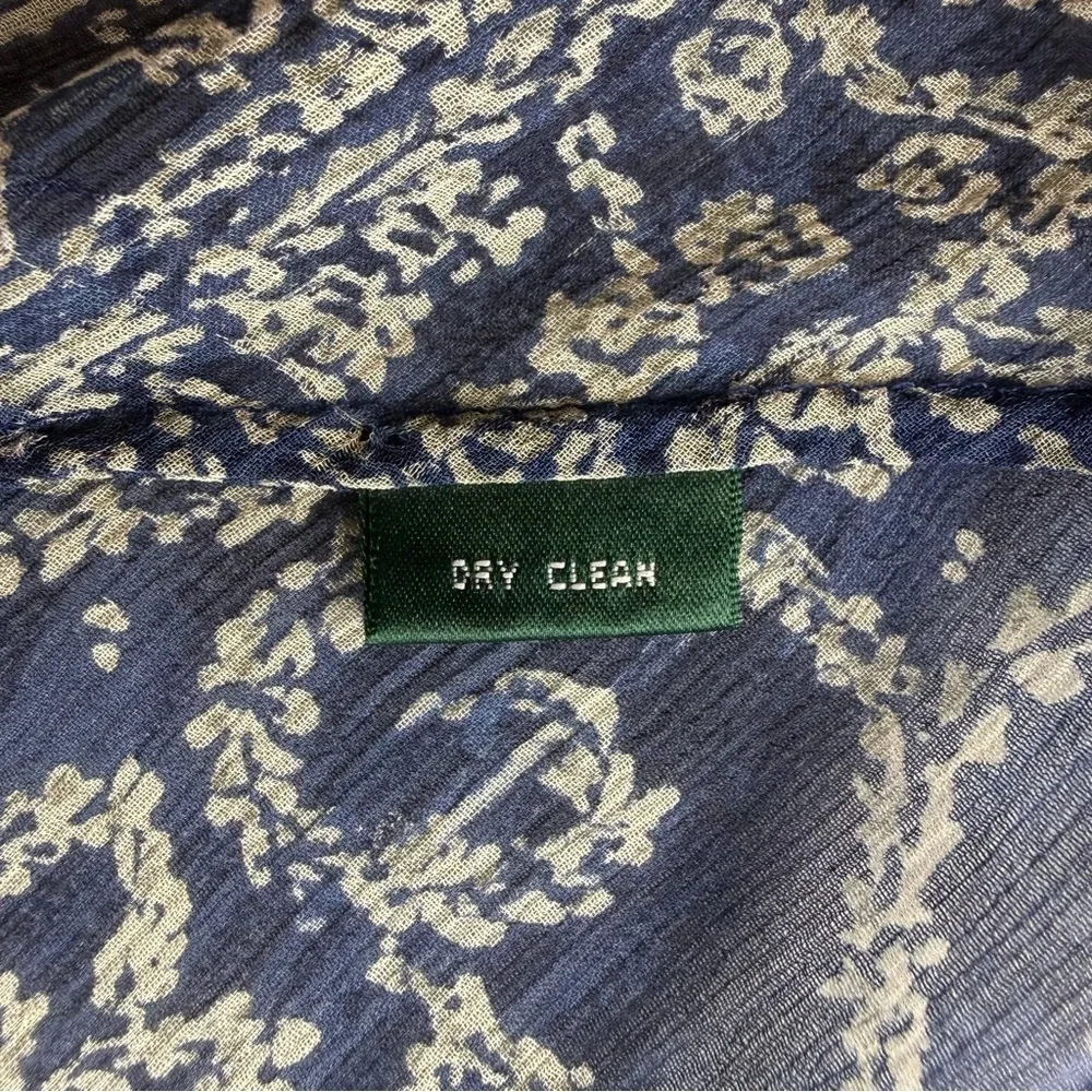 Ralph Lauren Large 12 Blue Silk Paisley 2 Piece Skirt Wedding Vacation Luxury - Picture 6 of 16